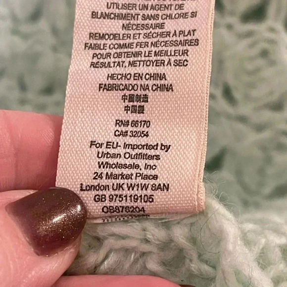 Free People Crashing Waves wool blend sweater ocean mist green medium - Picture 9 of 10